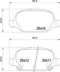 Pagid 355020751 Disc Brake Pad Set - Rear - view 1