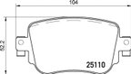 Pagid 355021291 Disc Brake Pad Set - Rear - view 3