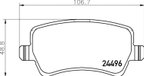 Pagid 355025401 Disc Brake Pad Set - Rear - view 3