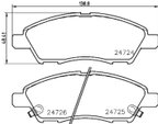 Pagid 355033501 Disc Brake Pad Set - Front - view 2