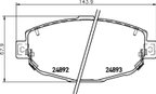 Pagid 355033781 Disc Brake Pad Set - Front - view 2