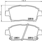 Pagid 355033971 Disc Brake Pad Set - Front - view 2
