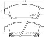 Pagid 355034011 Disc Brake Pad Set - Rear - view 2