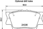Pagid 355034311 Disc Brake Pad Set - Rear - view 2