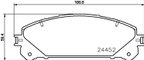 Pagid 355034401 Disc Brake Pad Set - Front - view 2