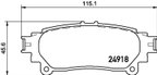 Pagid 355034411 Disc Brake Pad Set - Rear - view 2