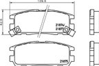 Pagid 355034931 Disc Brake Pad Set - Rear - view 2