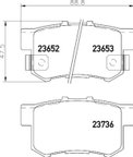 Pagid 355035051 Disc Brake Pad Set - Rear - view 2