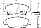 Pagid 355035061 Disc Brake Pad Set - Front - view 2