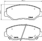 Pagid 355035141 Disc Brake Pad Set - Front - view 2