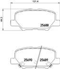 Pagid 355035421 Disc Brake Pad Set - Rear - view 2