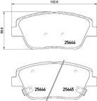 Pagid 355036221 Disc Brake Pad Set - Front - view 2