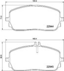 Pagid 355039011 Disc Brake Pad Set - Front - view 2