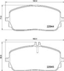Pagid 355039011 Disc Brake Pad Set - Front - view 1