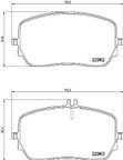 Pagid 355039211 Disc Brake Pad Set - Front - view 1
