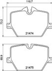 Pagid 355040601 Disc Brake Pad Set - Rear - view 2