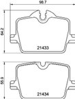 Pagid 355040911 Disc Brake Pad Set - Rear - view 1