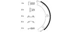 Pagid 355050341 Parking Brake Shoe Set - Rear - view 3