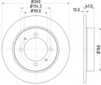 Pagid 355105472 Disc Brake Rotor - Rear - view 2