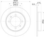 Pagid 355105472 Disc Brake Rotor - Rear - view 1