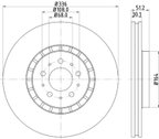 Pagid 355110592 Disc Brake Rotor - Front - view 1