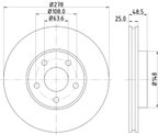 Pagid 355112172 Disc Brake Rotor - Front - view 1