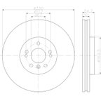 Pagid 355113172 Disc Brake Rotor - Front - view 5