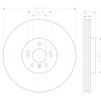 Pagid 355113192 Disc Brake Rotor - Front - view 5