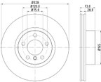 Pagid 355119532 Disc Brake Rotor - Front - view 1