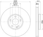 Pagid 355119702 Disc Brake Rotor - Front - view 2