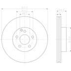 Pagid 355122512 Disc Brake Rotor - Front - view 3
