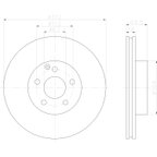 Pagid 355122512 Disc Brake Rotor - Front - view 1