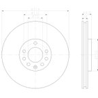 Pagid 355122562 Disc Brake Rotor - Front - view 4