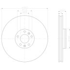 Pagid 355122632 Disc Brake Rotor - Front - view 5