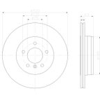 Pagid 355122642 Disc Brake Rotor - Rear - view 5