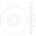 Pagid 355122862 Disc Brake Rotor - Front - view 5