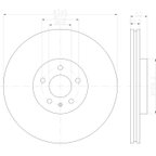 Pagid 355122882 Disc Brake Rotor - Front - view 5