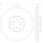 Pagid 355123022 Disc Brake Rotor - Front - view 4