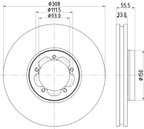 Pagid 355123131 Disc Brake Rotor - Front - view 5