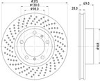 Pagid 355125051 Disc Brake Rotor - Front Left - view 2