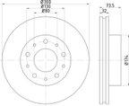 Pagid 355125261 Disc Brake Rotor - Front - view 4