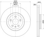 Pagid 355125471 Disc Brake Rotor - Front - view 5