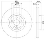 Pagid 355126661 Disc Brake Rotor - Front - view 2