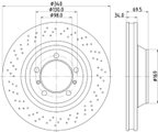Pagid 355126921 Disc Brake Rotor - Front Left - view 5