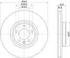 Pagid 355132551 Disc Brake Rotor - Front - view 5