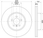 Pagid 355132801 Disc Brake Rotor - Front - view 1