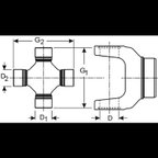 BGMG 15-155X Universal Joint - Rear Driveshaft at Rear Axle or Rear Driveshaft at Transmission - view 5