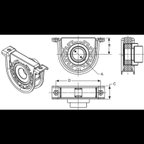 BGMG 212145-1X Drive Shaft Center Support Bearing - Rear - view 4