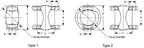 Dana Spicer 3-26-757 Double Cardan CV H Yoke - Front - view 5