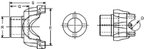 BGMG 3-4-5731-1X Differential End Yoke - Front Differential or Rear Differential - view 6
